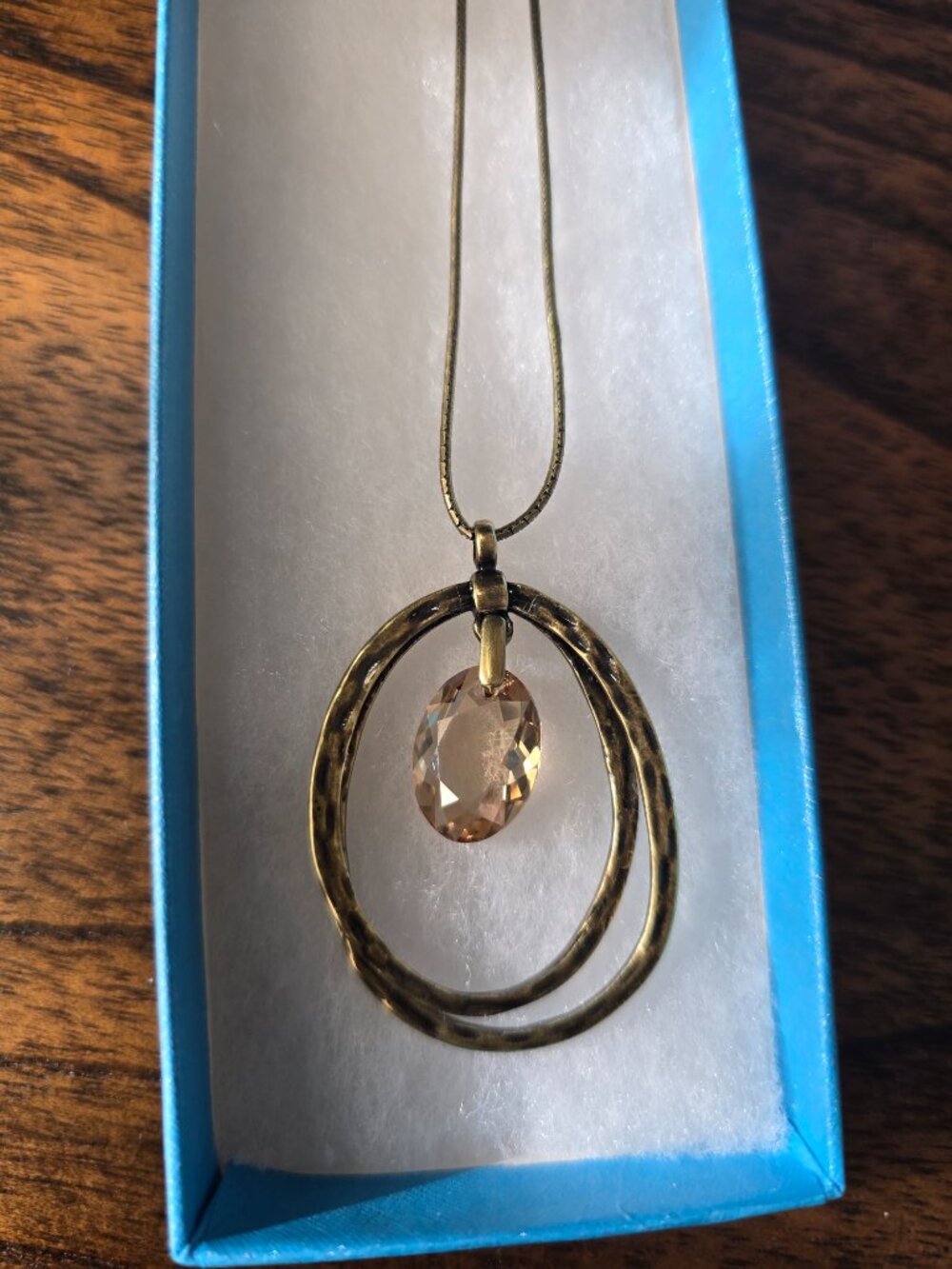 NWT Touchstone Crystal Entwined Pendant Adjustable 34" - Picture 2 of 6